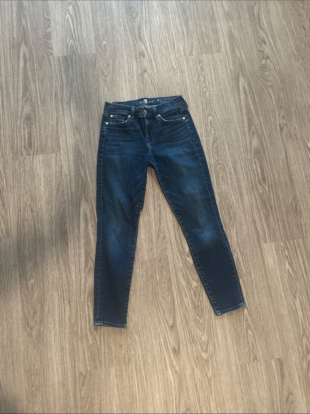 7 For All Mankind Dark Blue Skinny Jeans